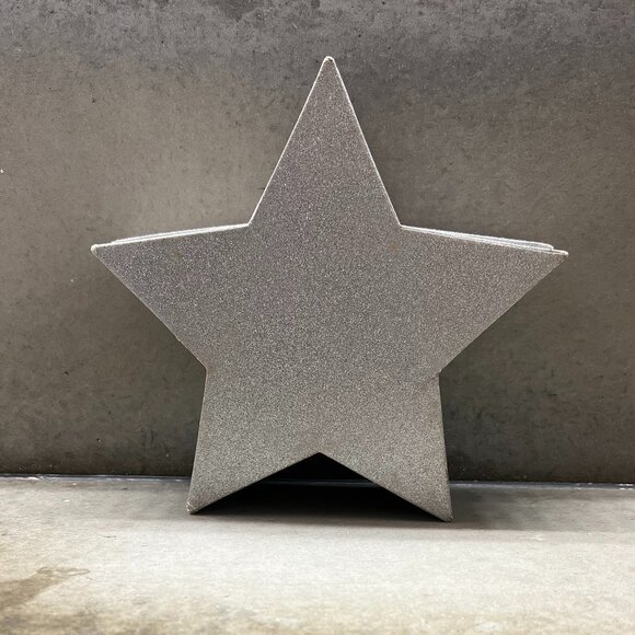 Vtg. LUSH Silver Sparkle Christmas Star Empty Gift Box: Reuse/Display, Box #1 - Picture 2 of 9